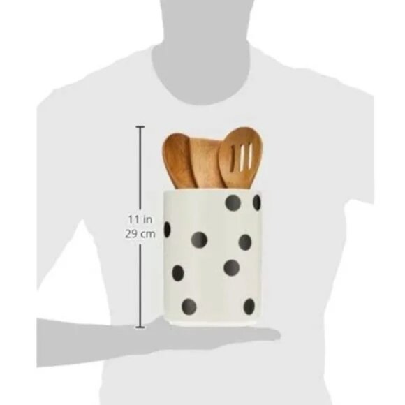 NEW Kate Spade All In Good Taste Deco Dot utensil holder set - Picture 3 of 8